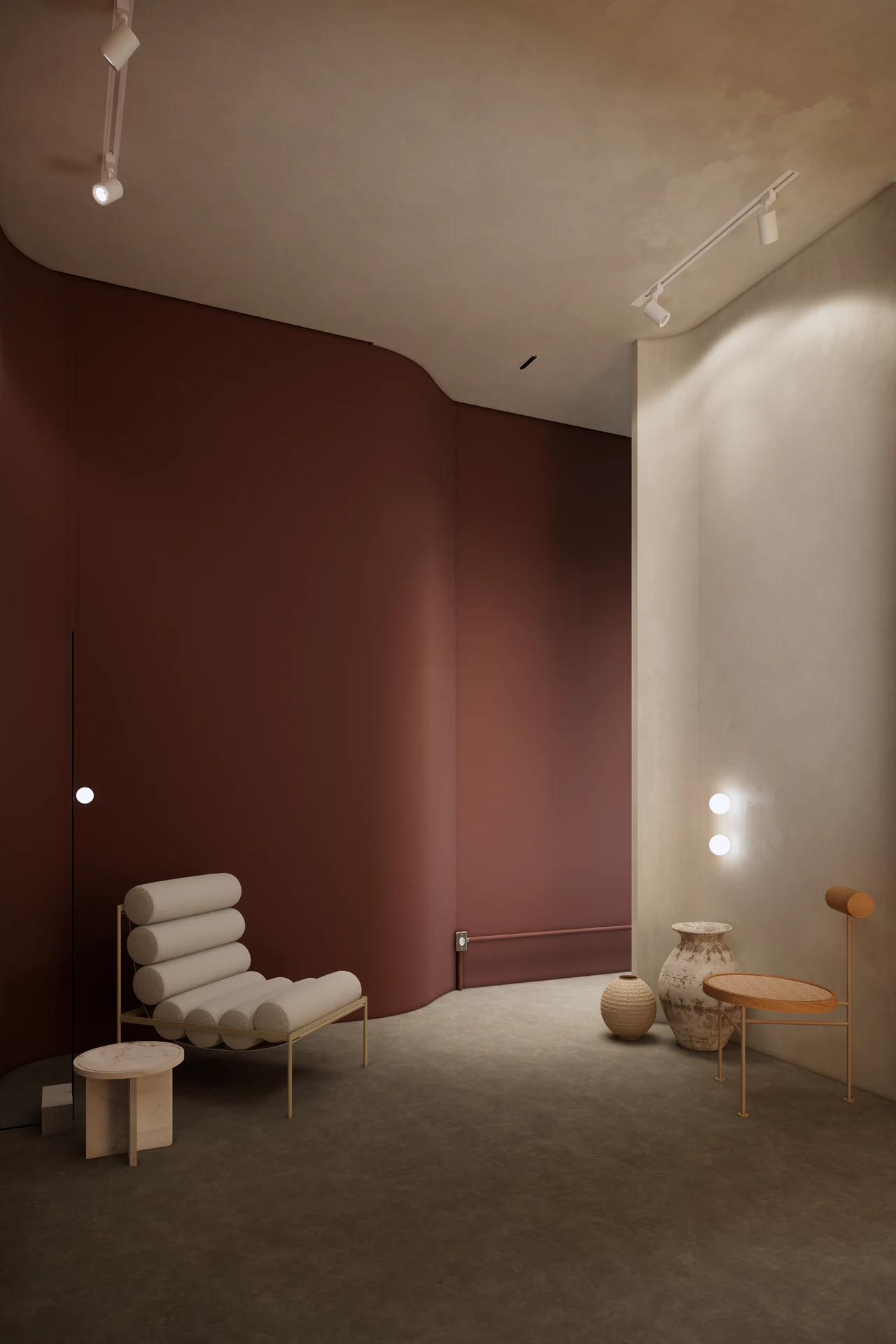 Lounge do Nomma com luz suave para books e retratos